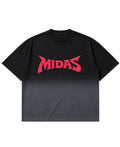 Black Ombré Wash Boxy Fit T-shirt Front Design