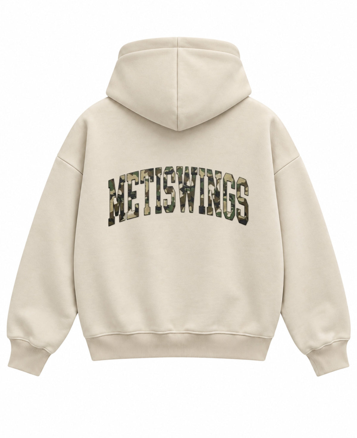 Cream Boxy Hoodie Back Design
