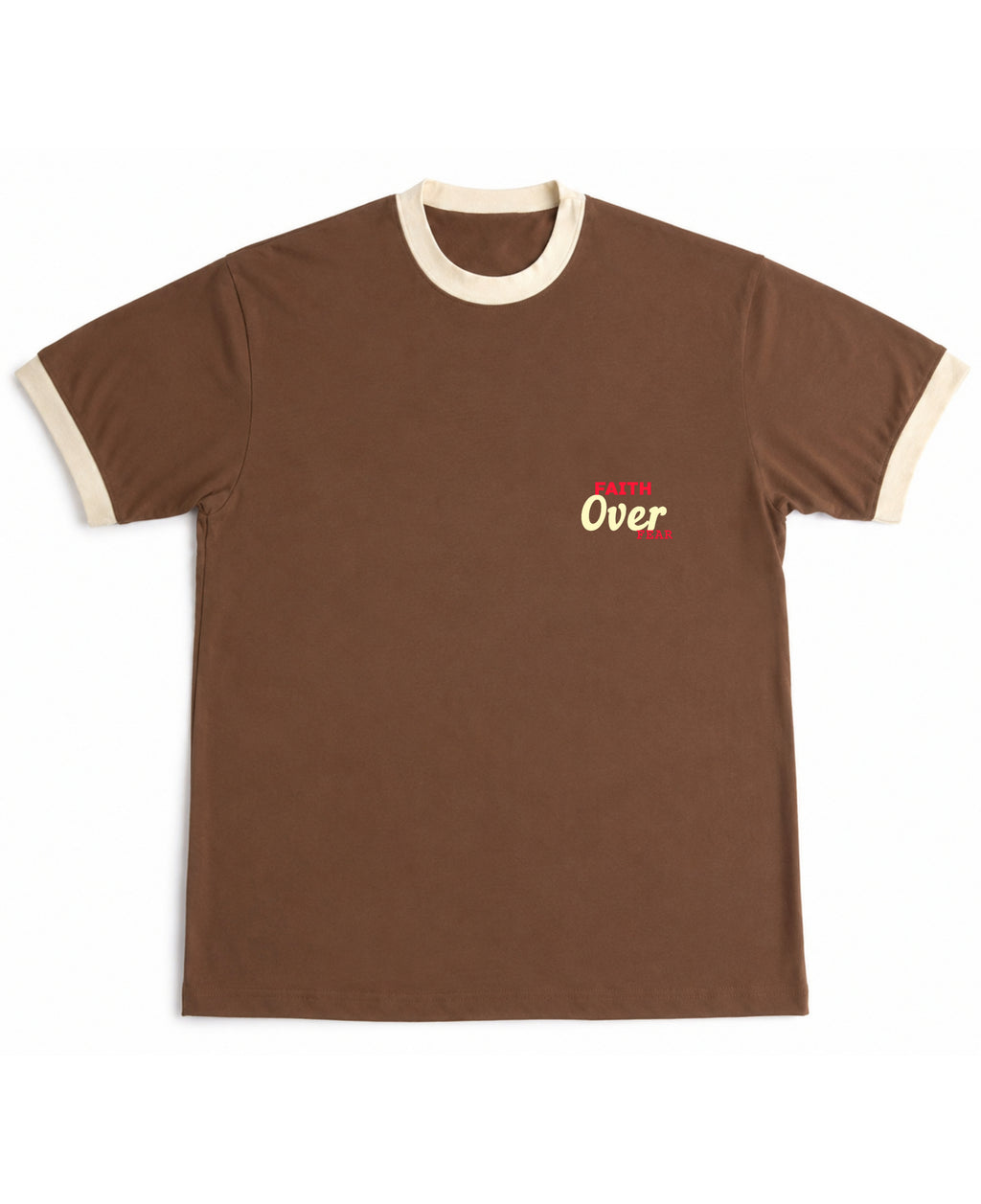 Mousse & Cream Ringer tee Front Design