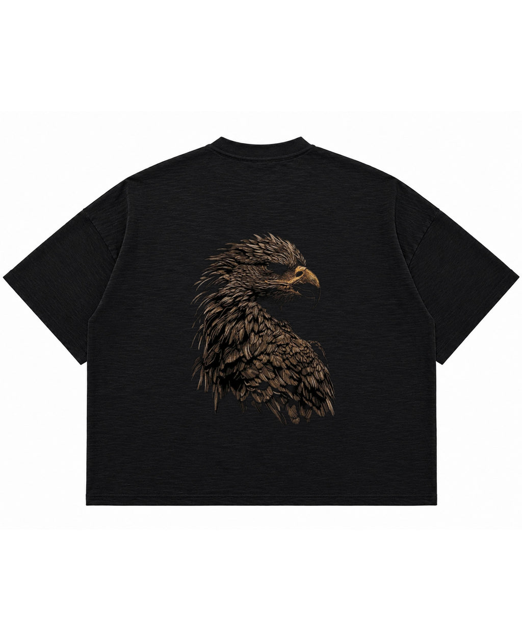 Graphite Boxy Slub tee Back Design