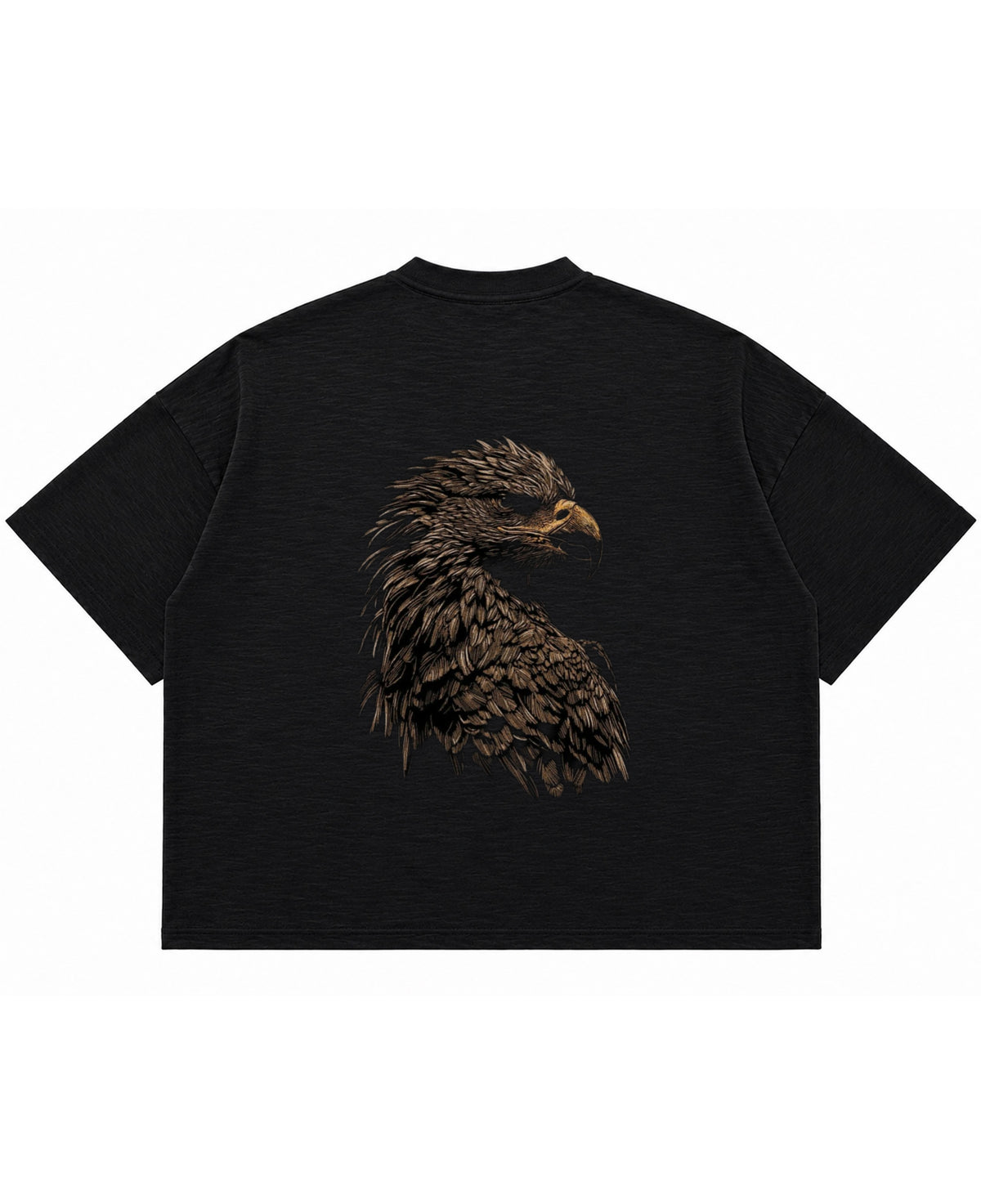 Graphite Boxy Slub tee Back Design