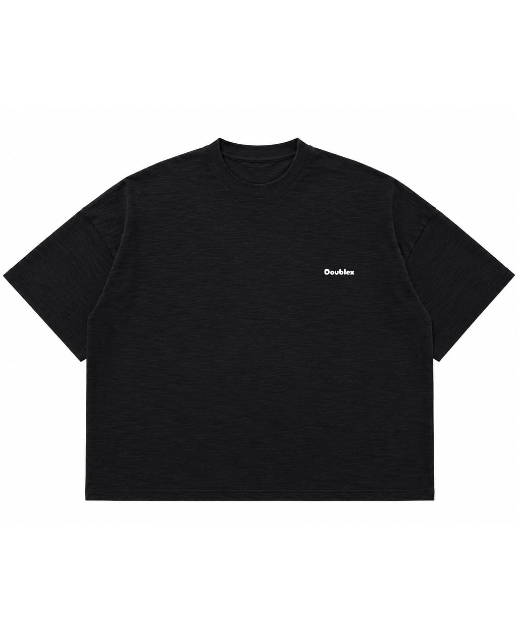 Graphite Boxy Slub tee Front Design