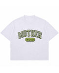 Dusty White Boxy Slub tee Front Design