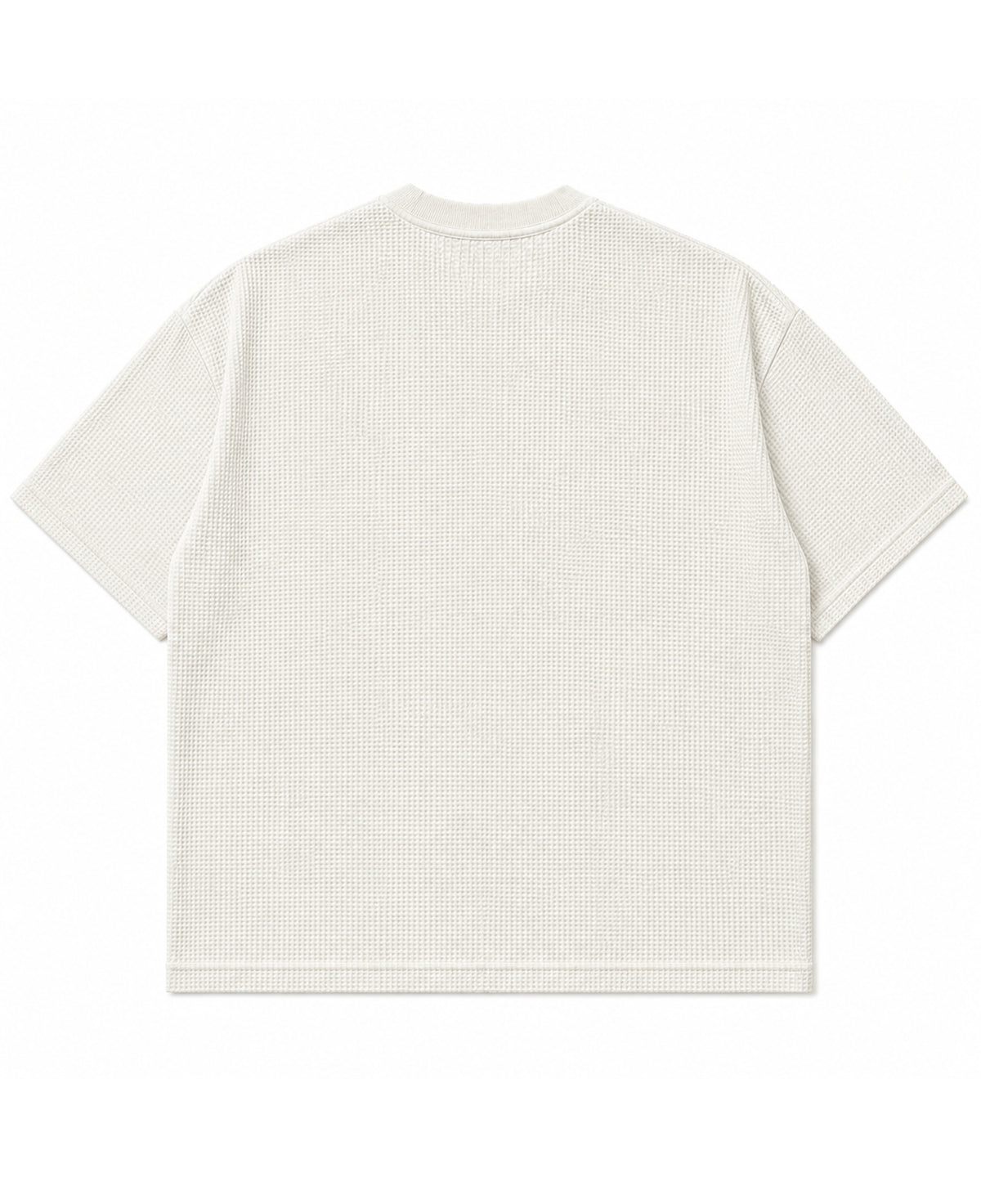 Off-white waffle boxy fit Back Design