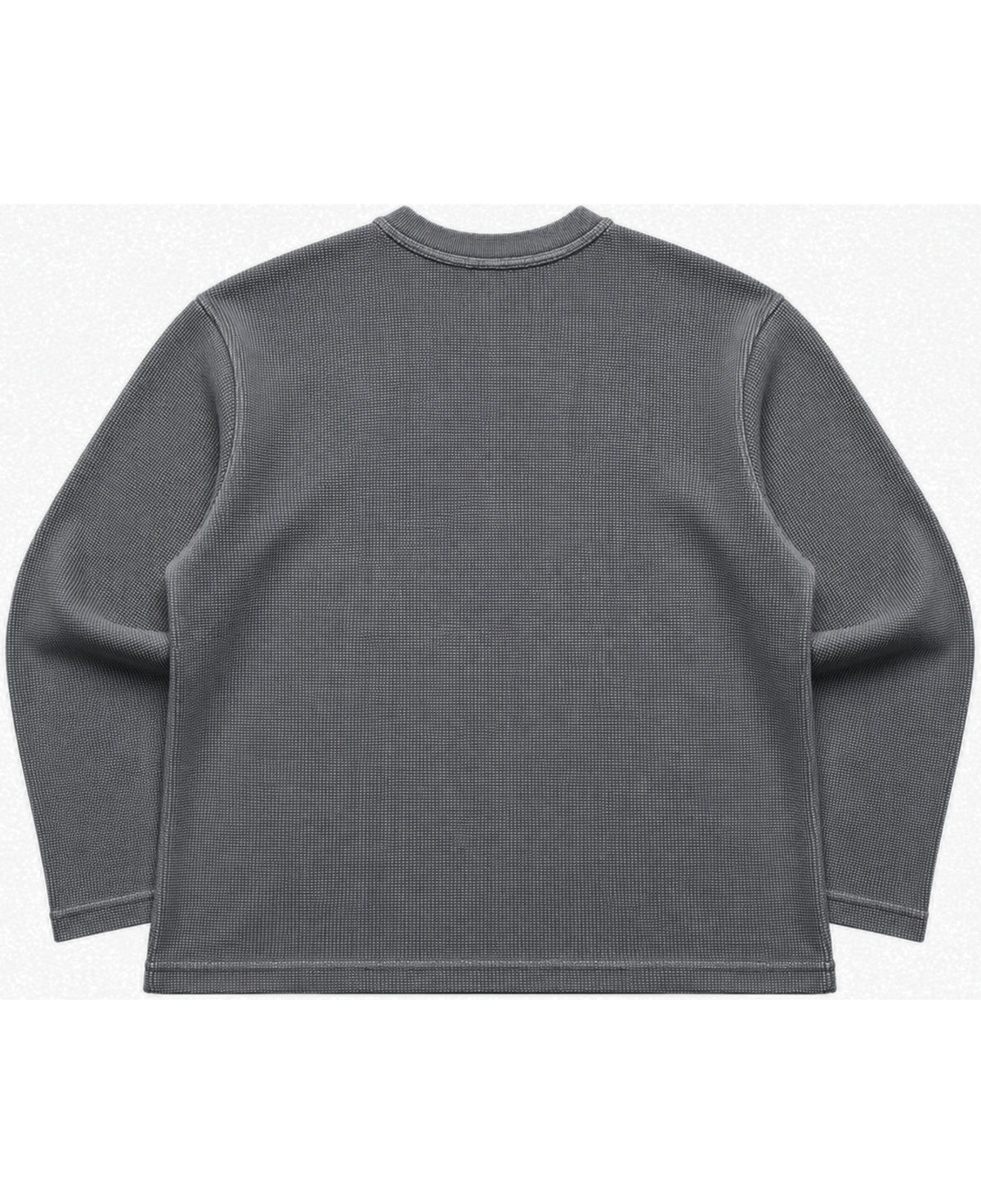 Acidwash waffle knit oversized full-sleeve Back Design